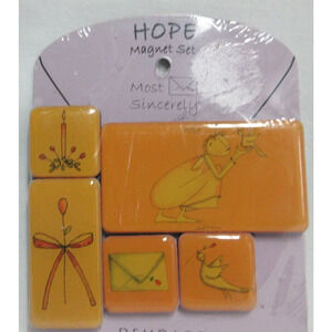 Vintage Claire Stoner Demdaco Refrigerator Magnet Set HOPE Most Sincerely 2005